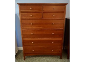 A. America Furniture Cherry Tall Chest Drawers 4 Over 4