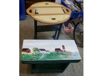 2 Painted Side Tables