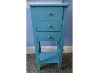 Turquoise Small Table 3 Drawer