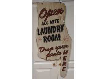 Wood Laundry Room Sign