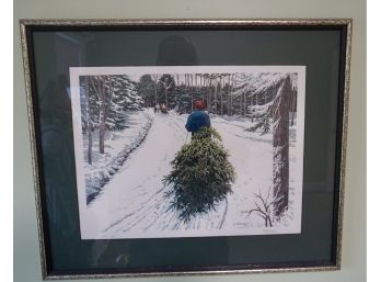 Numbered & Signed Lithograph Corrale Christmas Tree
