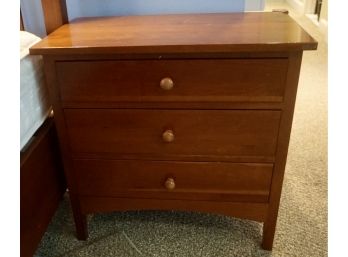 A. America Furniture Cherry Pair Of End Tables, 1 Drawer, 3 Drawer