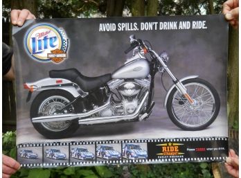 Harley Davidson & Miller Lite Posters