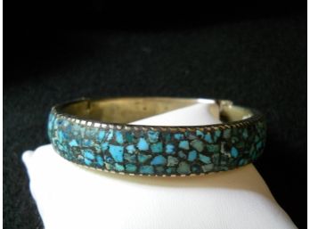 Silver And Turquoise Bracelet - Very Old