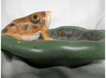 Old Frog Dish Of Soapstone