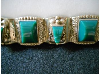 Mexican Silver 6 Panel Bracelet