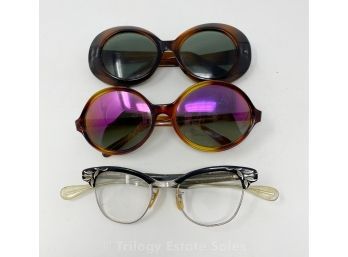 Three Pairs Of Vintage Glasses
