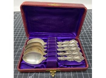 Set Of 5 Sterling Silver Spoons In Presentation Box
