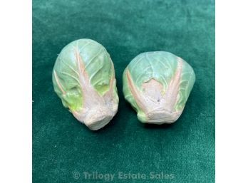 Vintage Ceramic Brussel Sprouts S&P Shakers