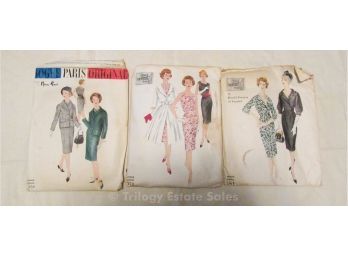 Lot Of Three Vogue Couturier Vintage Patterns