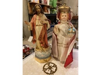 Statue Of Jesus And Infant Of Prague Statue