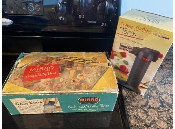 Mirro Cookie Press And Creme Brulee Torch