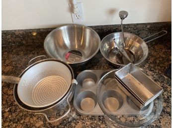 Strainers, Food Mill, Mixing Bowls, Bake Ware