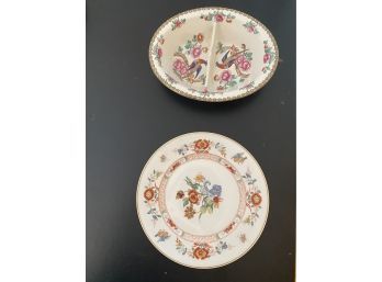 Whieldon Ware Divided Dish And Haviland Limoges Cathay Platter