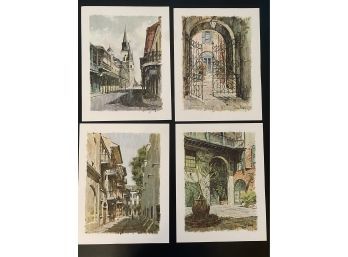 4 Sketches Of The French Quarter New Orleans For Framing