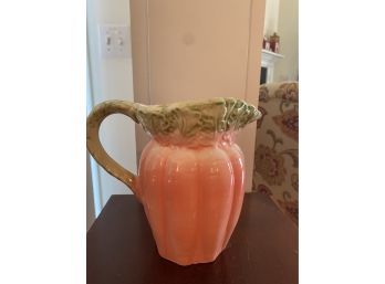 Coral And Green Pitcher