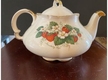 Strawberry Teapot By Ellgreave, Burslem, England