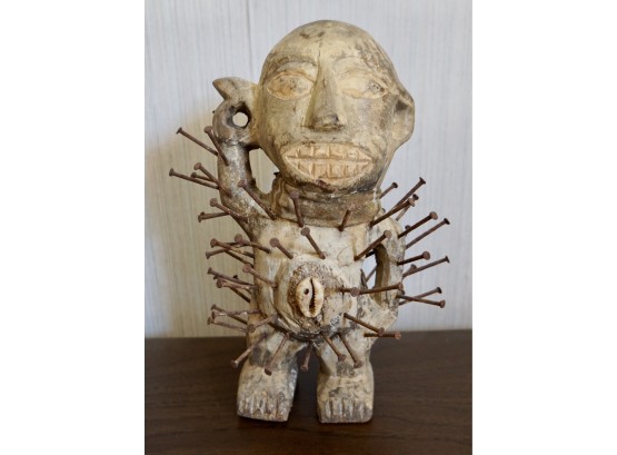 Vodoo Doll 10' Carved Wood/spikes