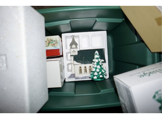 Lot #22 Bin-Of 7 Boxed Christmas Villages