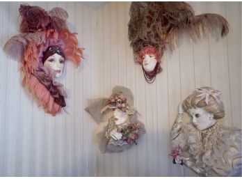 4 Head Masks Porcelain (in The Corner)