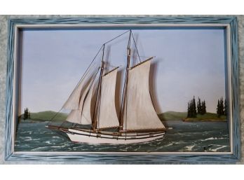 3d Signed Ship Painting
