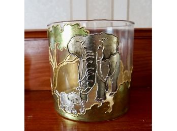 Italian Hand Decorated Elephant Ice Bucket