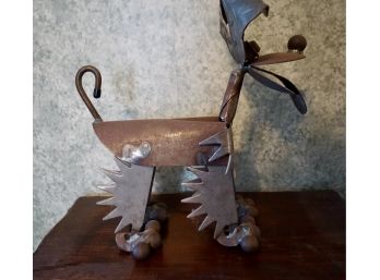 Metal Dog Art Sculpture