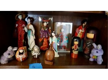 Shelf #16 Lot Of 13 Dolls (Oriental)