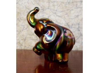 Signed Robinson Elephant Carnival Glass