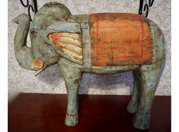 Carved /Painted Wooden Elephant