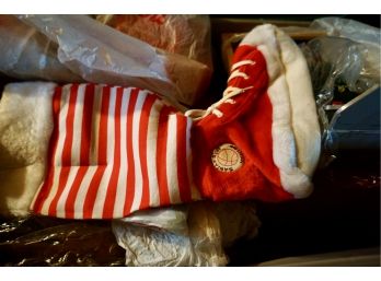Lot Of Christmas Decorations #32 (stockings, Santa Window Box)