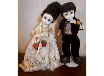 Madame Alexander Frankenstein & Bride Porcelain Dolls