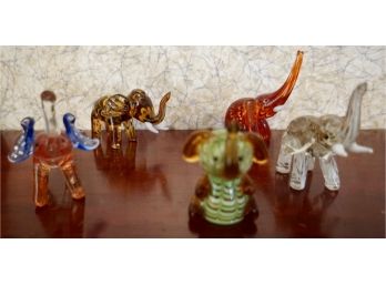 5 Lenox Glass Elephants