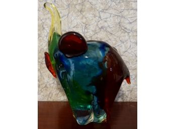 Colorful Art Glass Elephant 8' H X 6'L