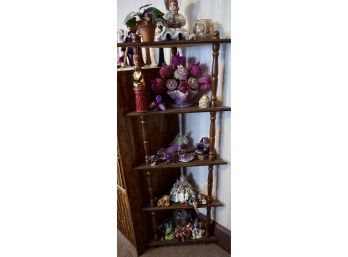 Corner Shelf & Everything On It (amethyst Florwers)