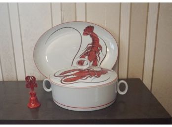 3 Pc Lobster Platter, Covered Casserole & Bell