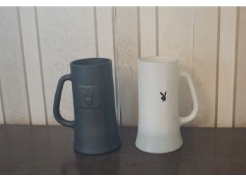 2 Black & White Playboy Mugs
