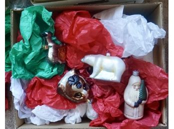 #42 Box Full Of Animal Christmas Ornaments