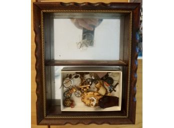 Lot Of Miniatures Wood W/ Small Shadow Box