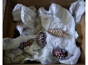 #56 Box Of Pine Cone Ornaments