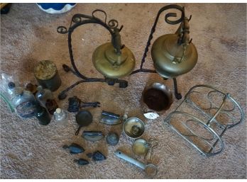 Lot Of Misc Including Brass Teapot