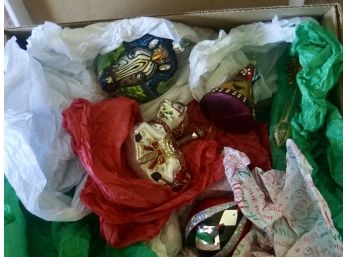 #48 Box Full Of Christmas Ornaments