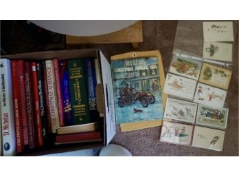 Box Full Of Christmas  Books, Postcards & Snow
