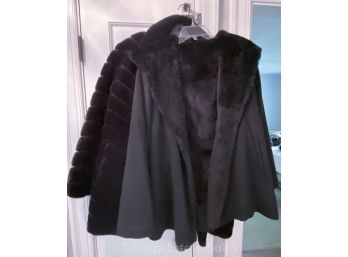 Women's Coats Cashmere With Fur Collar And Fun Faux Fur