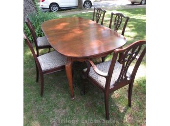 Dining Room Table And 5 Paine Chairs