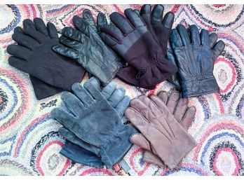 Lot Of 6 Pairs Of Mens Gloves