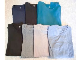 Lot Of 7 UNIQLO Mens Long Sleeve Shirts