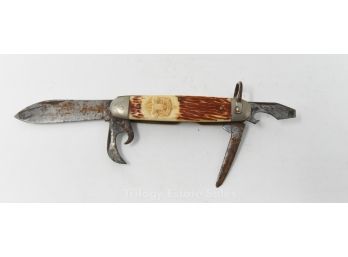 Vintage Imperial Prov. Boy Scout Be Prepared 4 Blade Knife Tool BSA