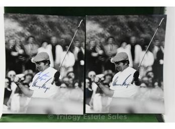 2 Gary Player Autographed Photographs