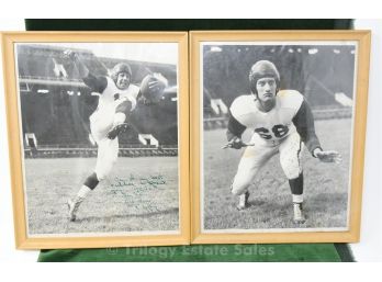 Two Different  Autographed Late 40's Early 50's Football Players